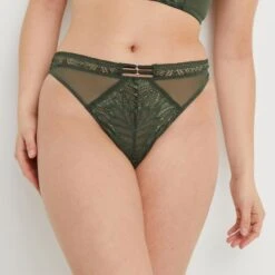 Celine STRING DENTELLE KAKI