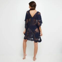 BEACHWEAR TUNIQUE BRODEE MARINE -sous-vêtement boutique 42582503 D