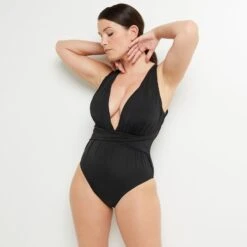 MAILLOT DE BAIN 1 PIECE FOULARD NOIR -sous-vêtement boutique 42585600 C