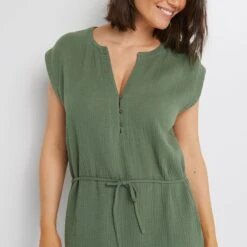 TUNIQUE GAZE DE COTON KAKI -sous-vêtement boutique 42595302 Z