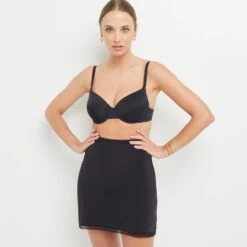 JUPON MICROFIBRE RECYCLEE NOIR