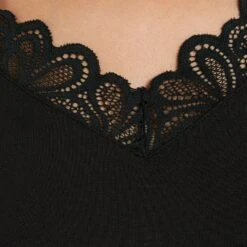 TEE SHIRT MANCHES COURTES NOIR -sous-vêtement boutique 43186800 Z