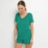 TEE SHIRT MANCHES COURTES VERT -sous-vêtement boutique 43186804 F