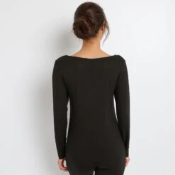 TEE SHIRT MANCHES LONGUES NOIR -sous-vêtement boutique 43186900 D