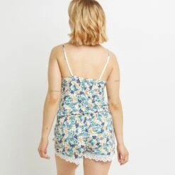 SHORT VISCOSE BLANC/VERT -sous-vêtement boutique 43187003 D