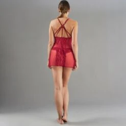 NUISETTE DENTELLE BORDEAUX -sous-vêtement boutique 43190000 D