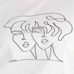 TEE SHIRT SOLIDAIRE BLANC -sous-vêtement boutique 43191000 Z