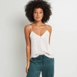 TOP BRETELLES VISCOSE IVOIRE