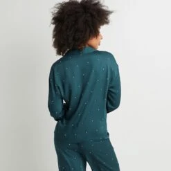 CHEMISE DE PYJAMA VISCOSE VERT -sous-vêtement boutique 43193301 D
