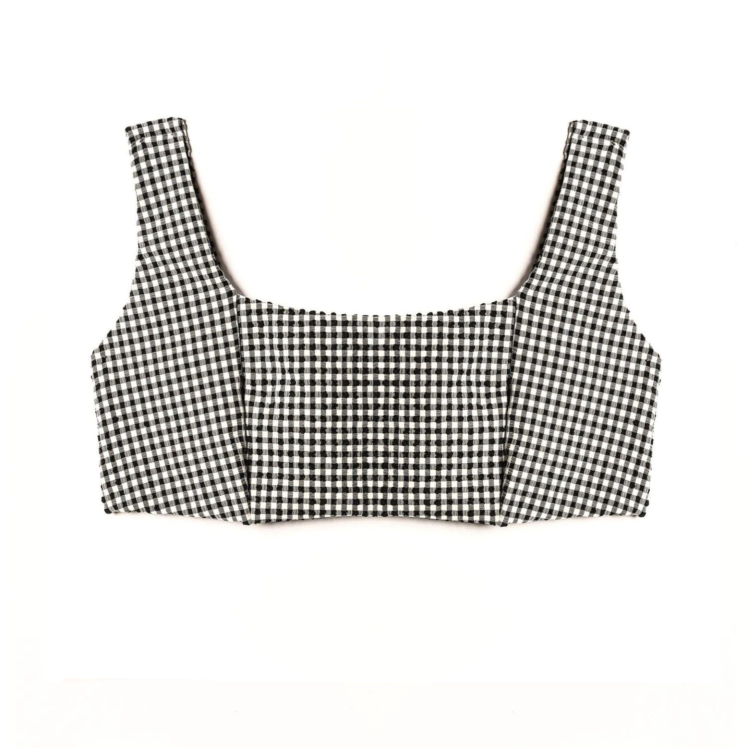 Maillot Brassiere Vichy BLANC/NOIR 5 Maillot Brassiere Vichy BLANC/NOIR – Image 3