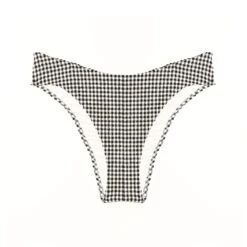 Maillot Culotte Echancrée Vichy BLANC/NOIR -sous-vêtement boutique 77009400 D