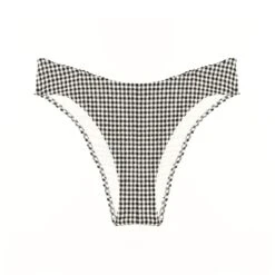 Maillot Culotte Echancrée Vichy BLANC/NOIR -sous-vêtement boutique 77009400 Z