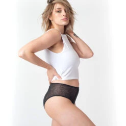 Culotte Menstruelle Flux Abondant NOIR -sous-vêtement boutique 77012500 Z