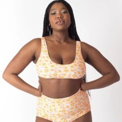 BRASSIERE CÔTE IMPRIMEE MULTICOLORE