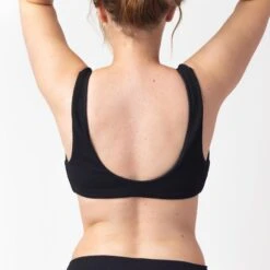 BRASSIERE MAILLE GAUFREE NOIR -sous-vêtement boutique 77016200 D